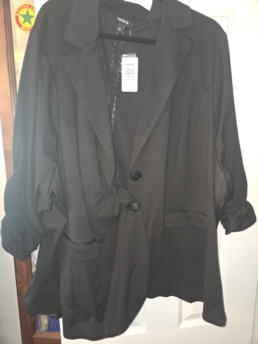 torrid Black Relaxed-Fit Two-Button Blazer
